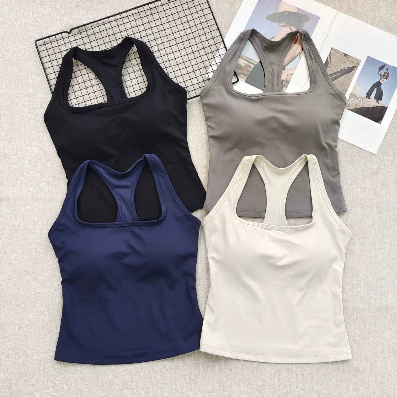 Yoga Fitness Tapis - Kadınlar için Kare Yaka Racerback Spor