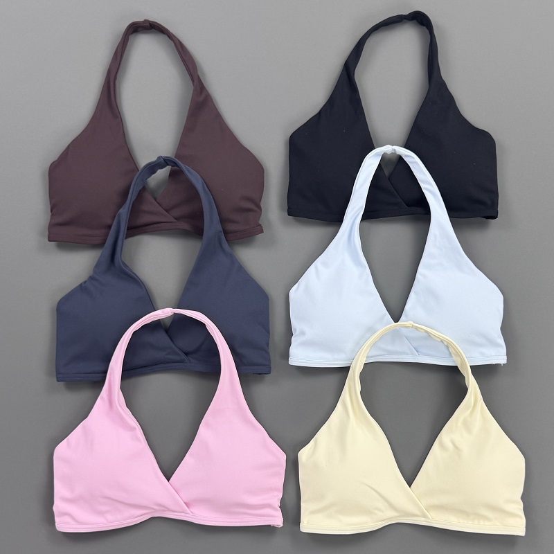 Yoga Fitness Tapis - Kadınlar İçin Sporcu Sütyeni, Halter Yaka,