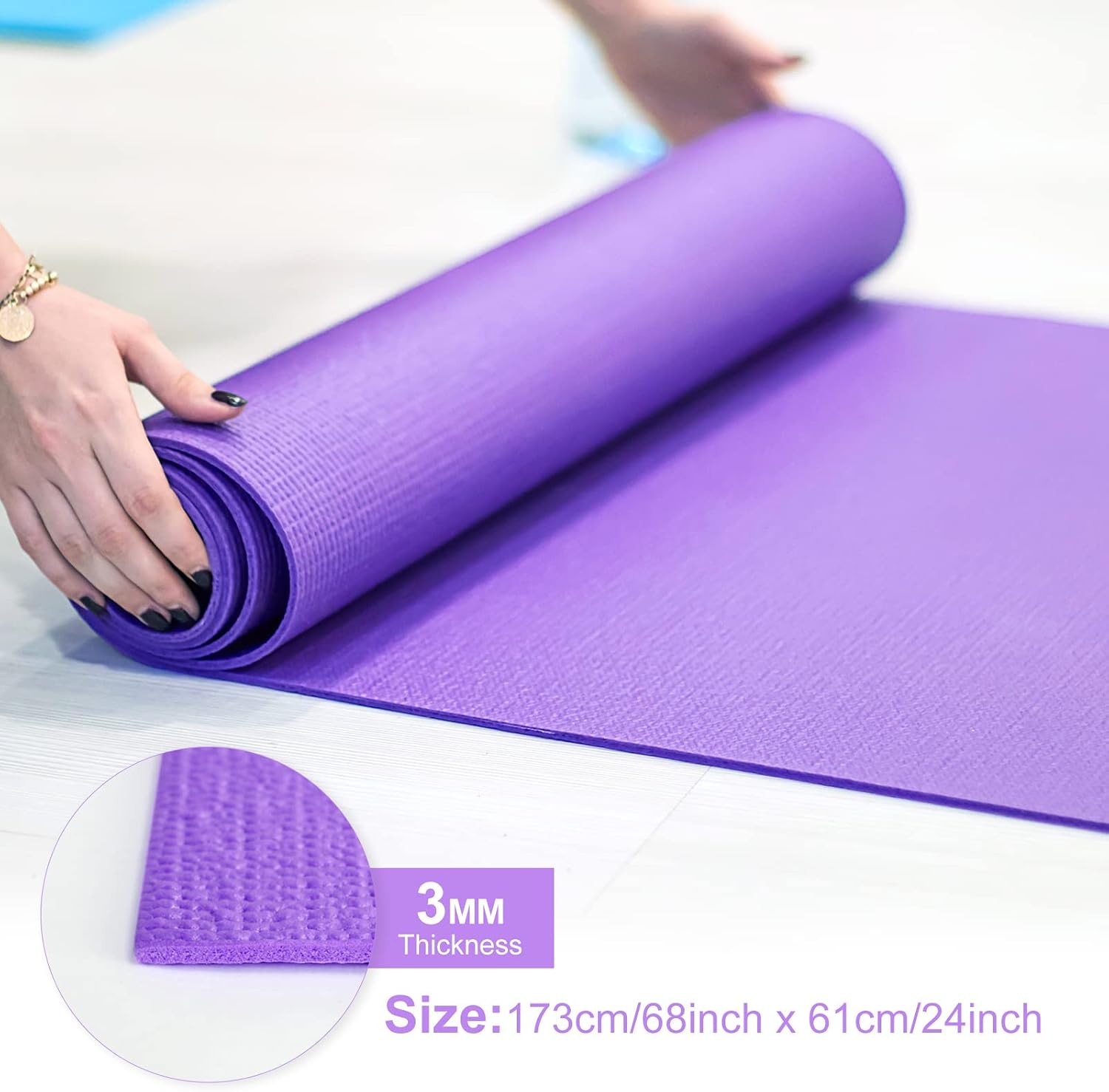 3 mm İnce Yoga Matları Hafif P - Yoga Fitness Class incelemesi ve fiyatı